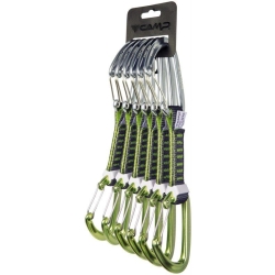 Zestaw ekspresów Camp ORBIT WIRE 12 cm 6 pack - green